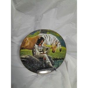 Vintage Native Woman Plate, Hamilton Collection Prairie Flower ,David Wright